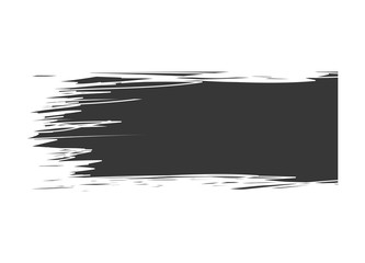 Black abstract line. Paint design. vector graphic