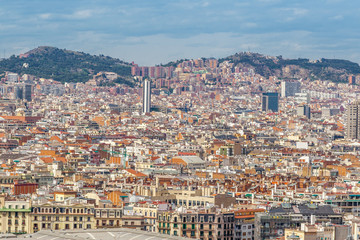 Obraz premium Barcelona Attractions, Cityscape of Barcelona, Catalonia, Spain.
