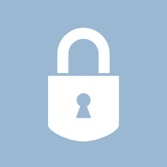 Padlock vector silhouette icon