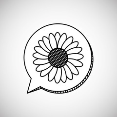 Flower vector. Garden icon. Colorfull illustration, floral design