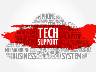 Tech support word cloud concept