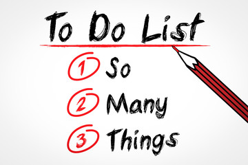 To Do List (so many things)