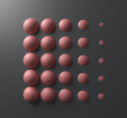 3D balls abstract composition