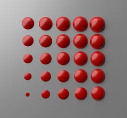 3D balls abstract composition