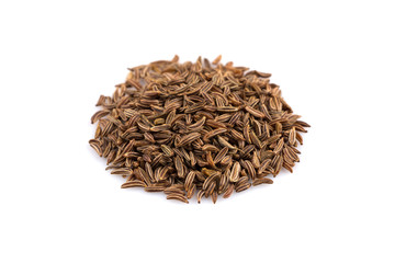 Heap of dry caraway seeds