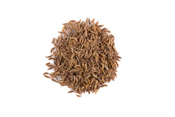 Heap of dry caraway seeds