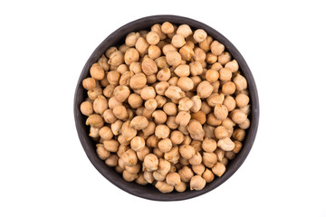 chick pea on white background