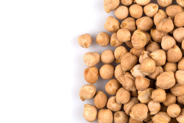 chick pea on white background