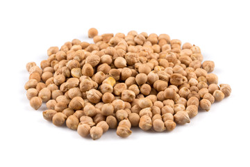chick pea on white background