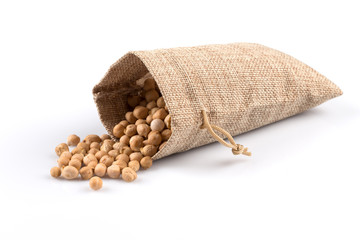 chick pea on white background