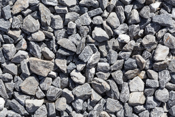 Crushed grey stones