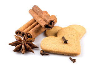 Gingerbread hearts cookies