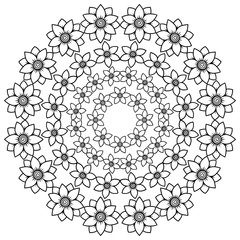 Vector henna tattoo mandala. Mehndi style.
