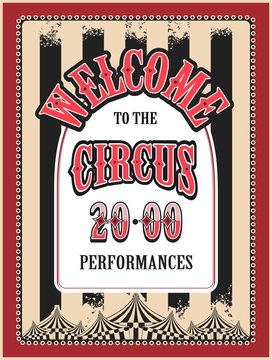 retro poster circus