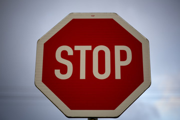 stop sign near the road