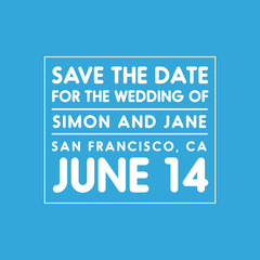 Save the Date vector wedding invitation