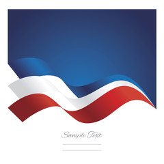 France abstract ribbons flag vector