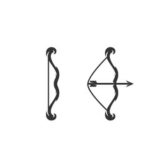 Vector Bow icon isolated on white background