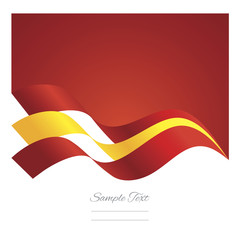 Spain abstract ribbons flag vector