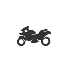 Motorcycle icon isolated on white background