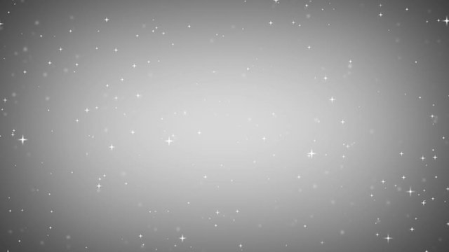 Abstract grey background with stars. Seamless loop.
