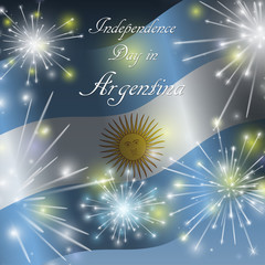 Flag of Argentina. Independence Day