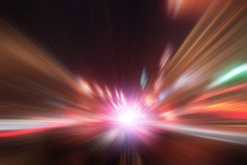 Abstract image of speed motion on the road.