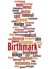 Obraz premium Birthmark, word cloud concept
