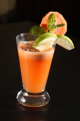carrot drink in glass