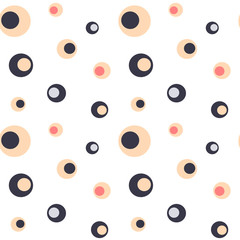 pink and blue circles seamless vector pattern background illustration
