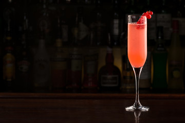 Redcurrant champagne cocktail