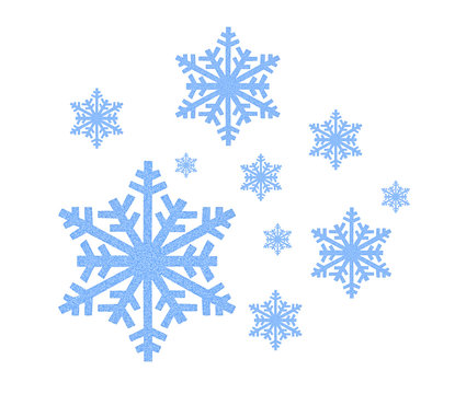 Snowflakes  isolated on white background