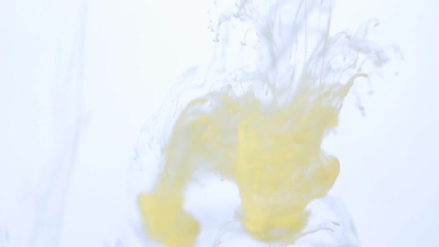A cloud of yellow paint