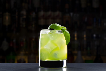 Gin Basil Smash Cocktail