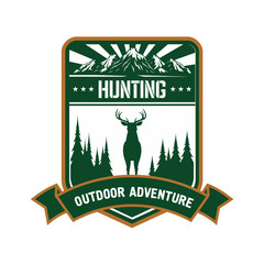 Hunting and adventure icon for sporting design