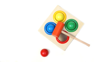 Colorful wooden toys for kids 