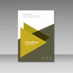 Abstract Triangle Brochure design. Vector cover template