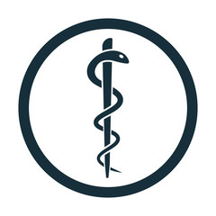 medical snake symbol icon