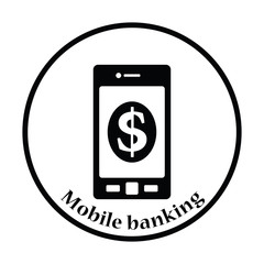 Smartphone with dollar sign icon