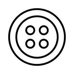 Clothing for fashion fastener button line art icon for apps and websites
