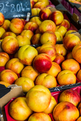 Peach in fruit market