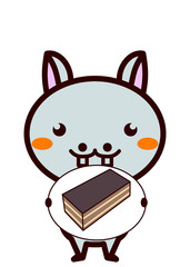 チョコレートケーキと動物シリーズ