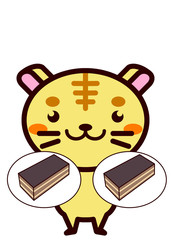 チョコレートケーキと動物シリーズ