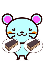 チョコレートケーキと動物シリーズ