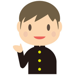 ガクラン男子学生　上半身