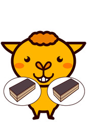 チョコレートケーキと動物シリーズ