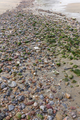 Coastal areas  filled with stones