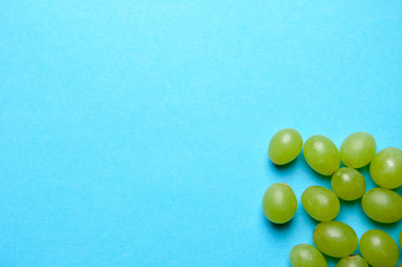 Balls of grapes as a background from above