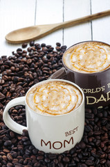 Two cups of coffee