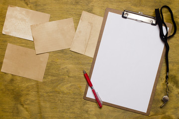 Whistle and paper for sports tactics